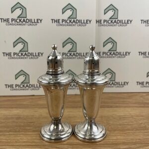 Empire Sterling Silver Weighted Salt and Pepper Shakers 231 Set of 2 Vintage